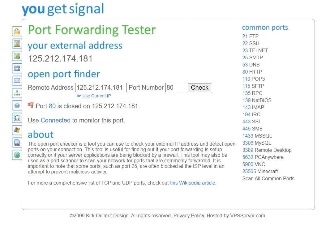 Test proxy and firewall