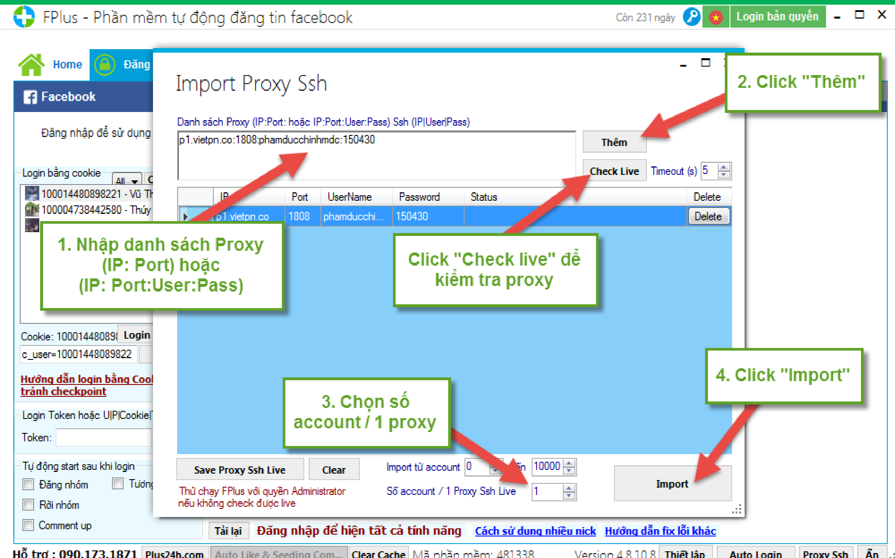 Hướng dẫn sử dụng Proxy FPlus nhanh chóng