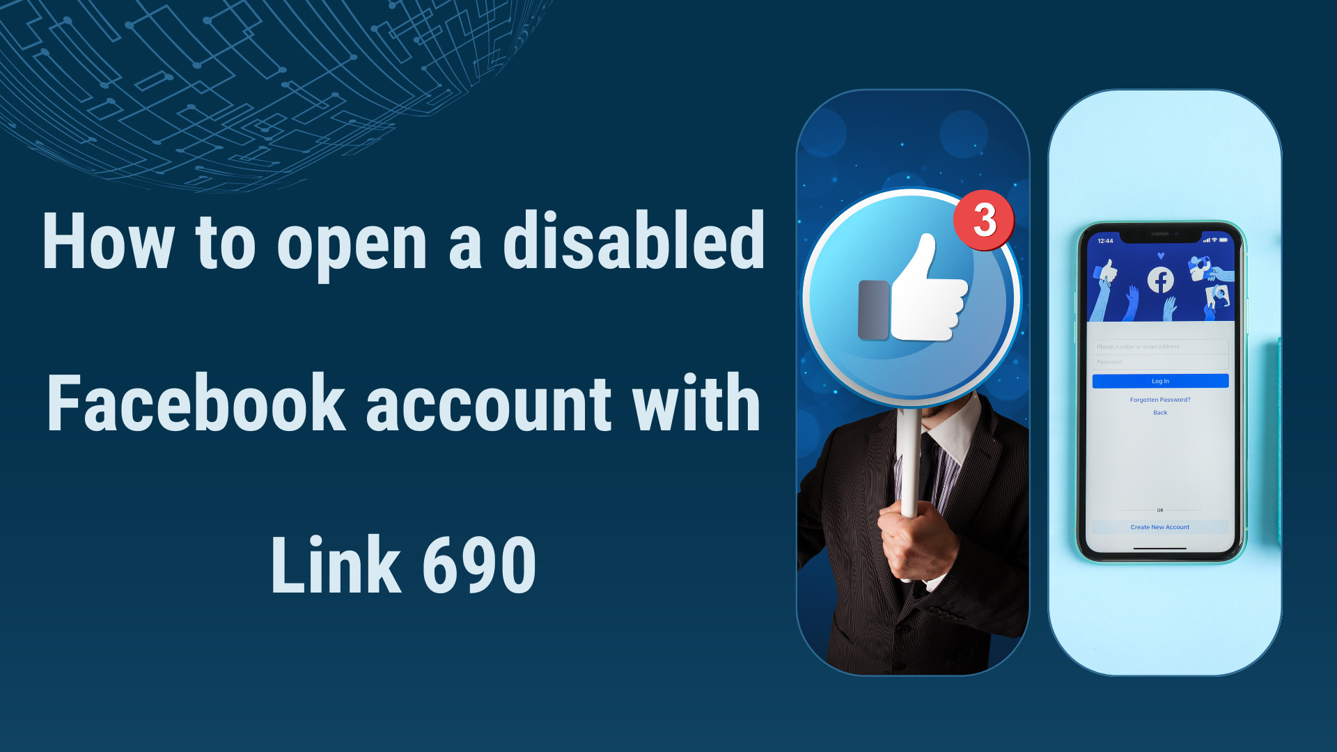 How to open a disabled Facebook account with Link 690
