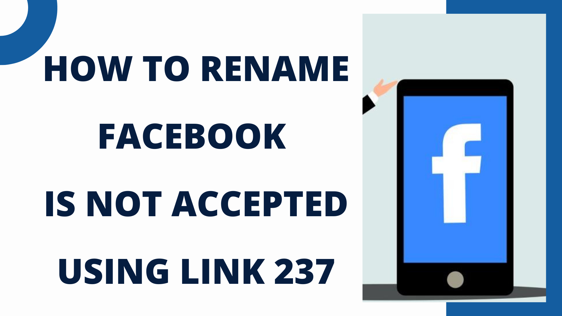 How to rename Facebook is not accepted using Link 237