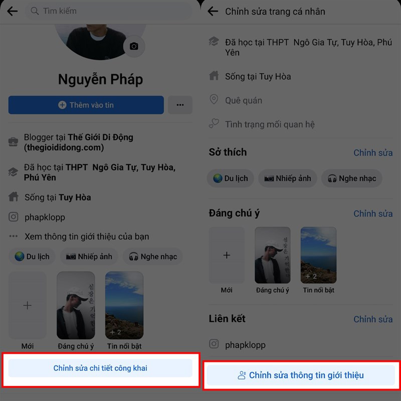 How to hide Facebook link on phone