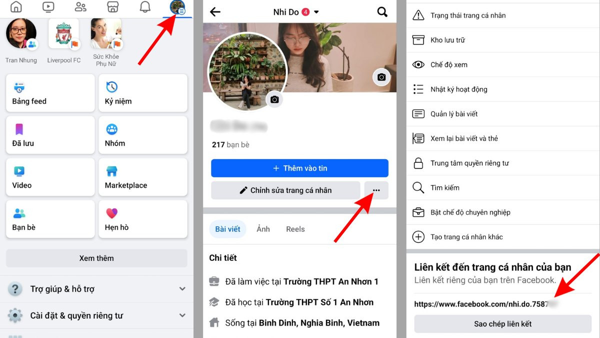 How to change personal Facebook Link on phone