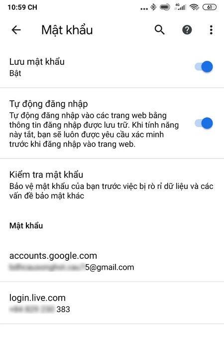 xem mật khẩu gmail