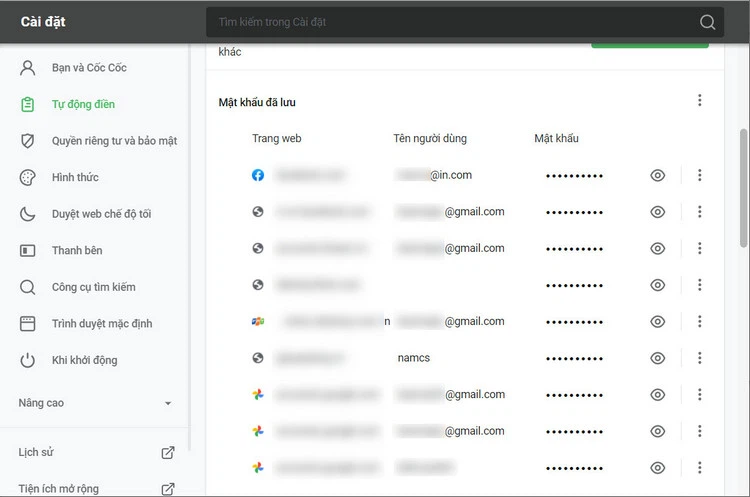 xem mật khẩu gmail