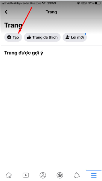 tạo trang facebook