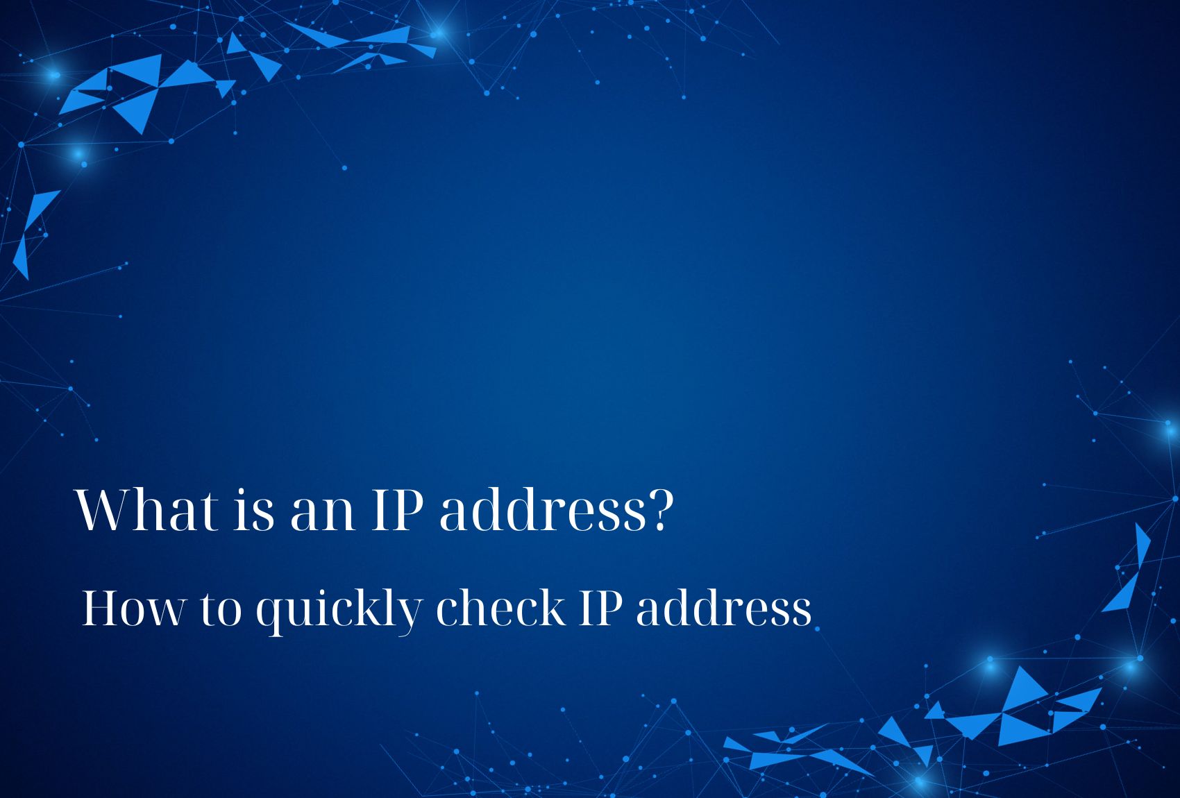 What is an IP address? How to quickly check IP address