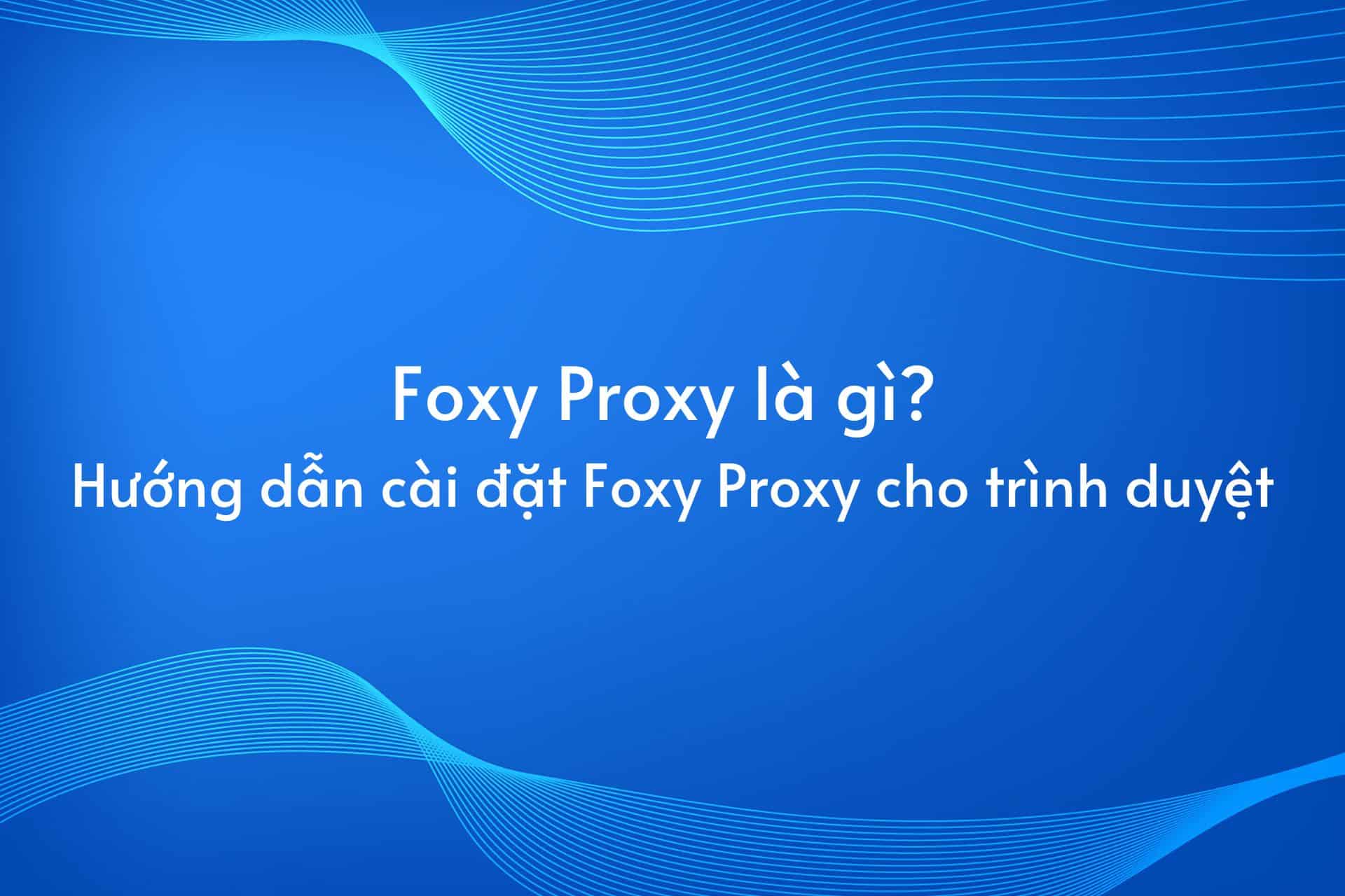 Foxy Proxy là gì? Hướng dẫn cài đặt Foxy Proxy cho trình duyệt
