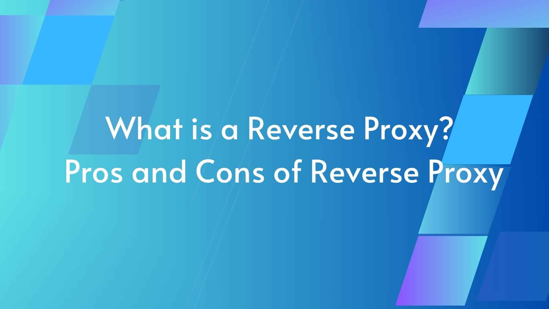 What is a Reverse Proxy? Pros and Cons of Reverse Proxy