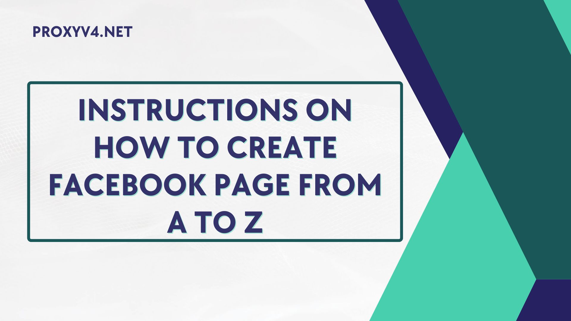 Instructions on how to create Facebook page from A to Z